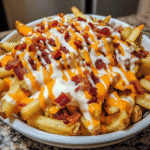 Loaded Cheesy Bacon Fries with Spicy Ranch Drizzle — restaurant-quality recipe photo