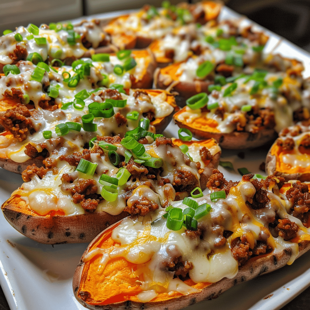Loaded Chili Cheese Sweet Potato Skins for Game Day — restaurant-quality recipe photo