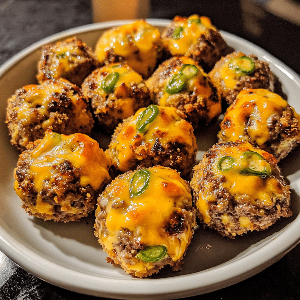 How to make Loaded Jalapeño Cheddar Burger Bites for Parties — key cooking step