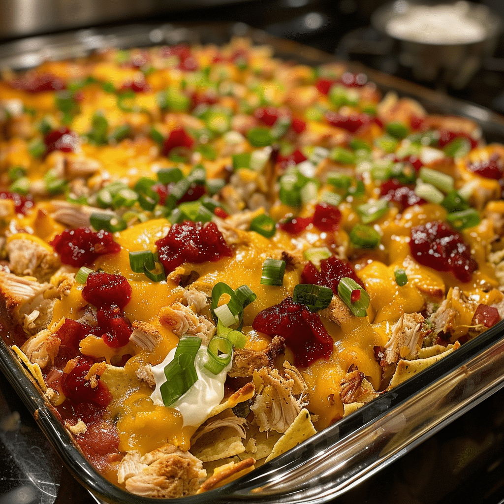 Loaded Thanksgiving Leftover Nacho Bake — restaurant-quality recipe photo