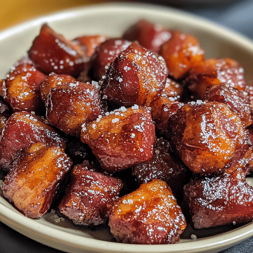 How to make Maple Bacon Bourbon Bites — key cooking step