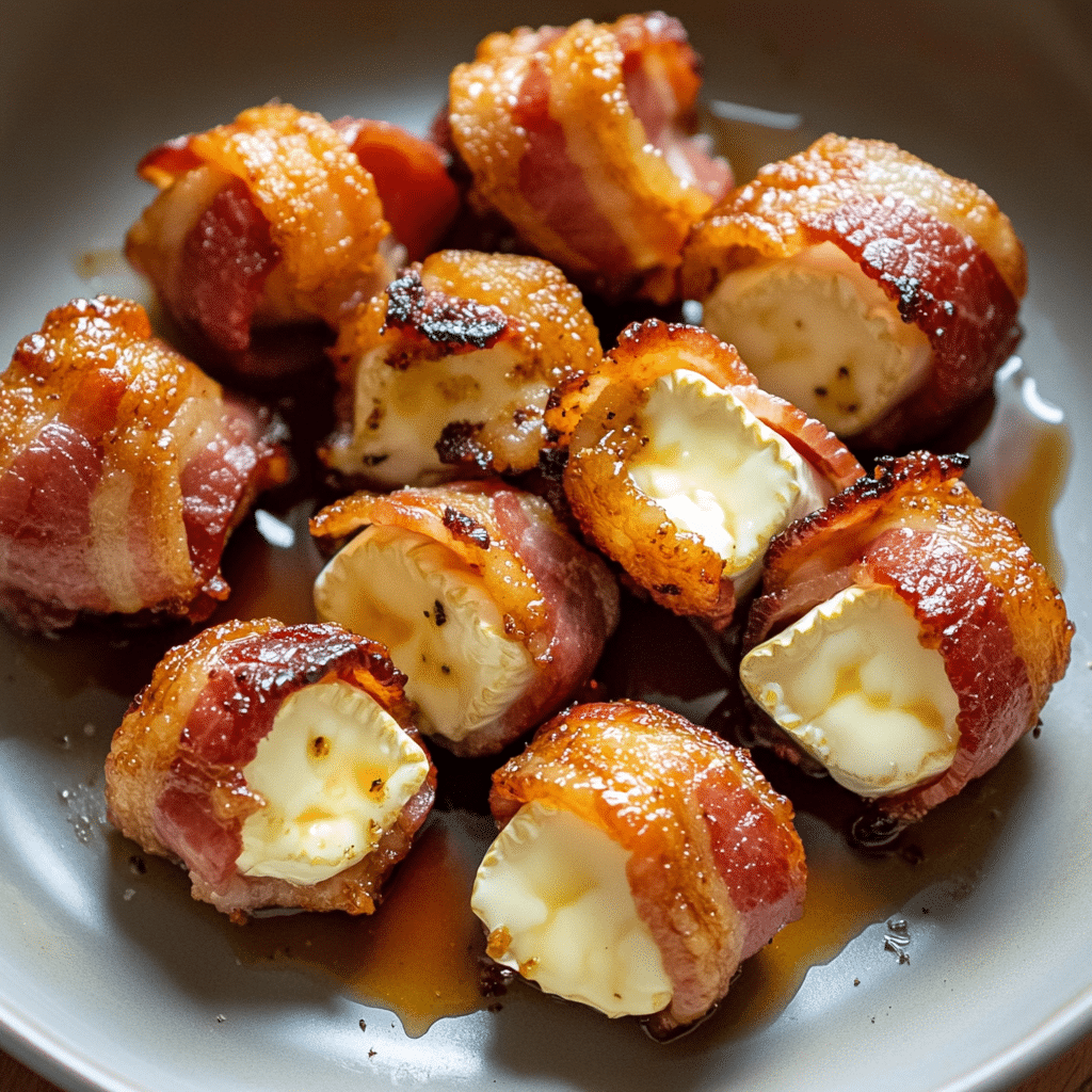 How to make Maple Bacon Brie Bites for Festive Parties — key cooking step