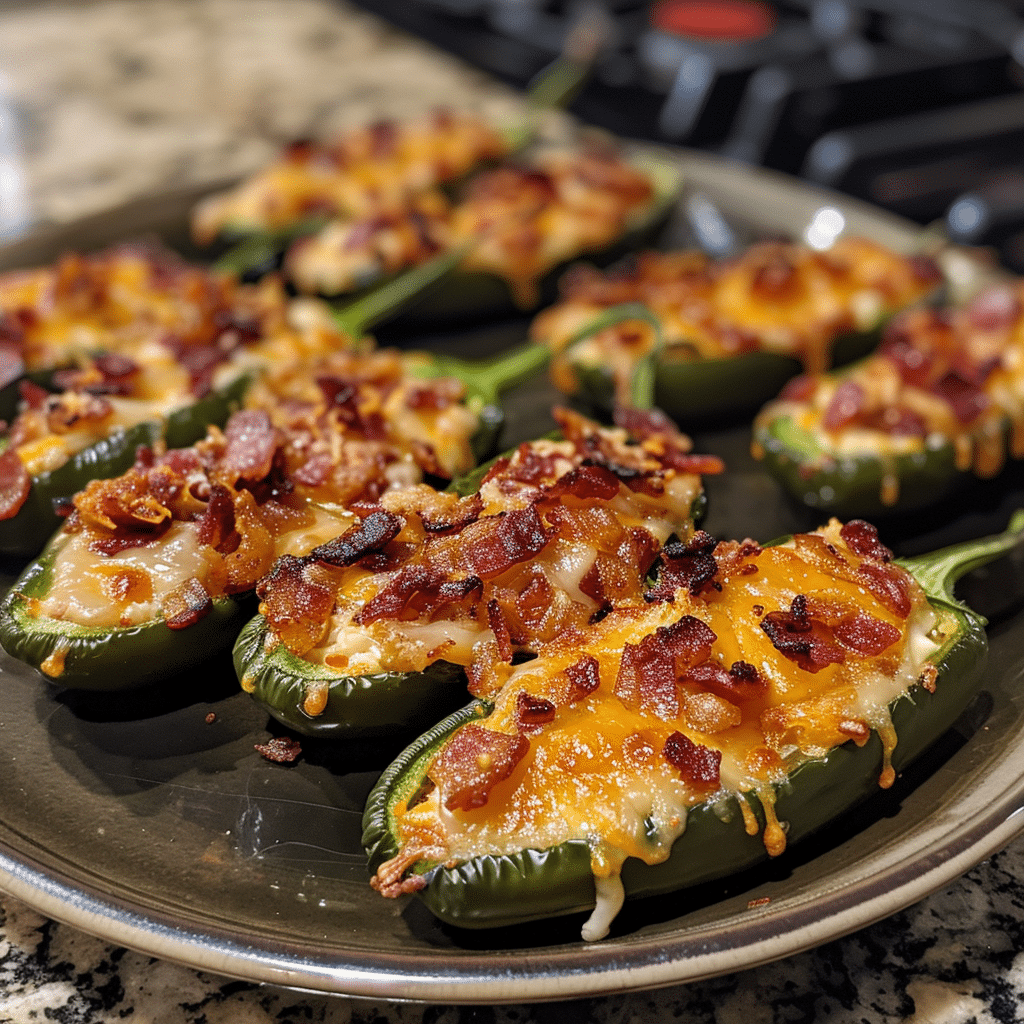 Maple Bacon Jam Stuffed Jalapeño Poppers — restaurant-quality recipe photo