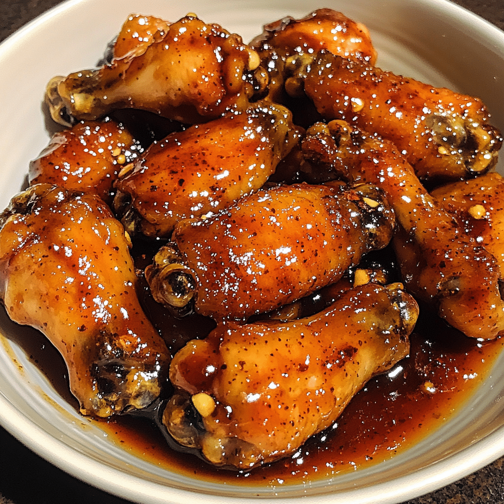 Maple Bourbon Glazed Chicken Wing Bites — restaurant-quality recipe photo