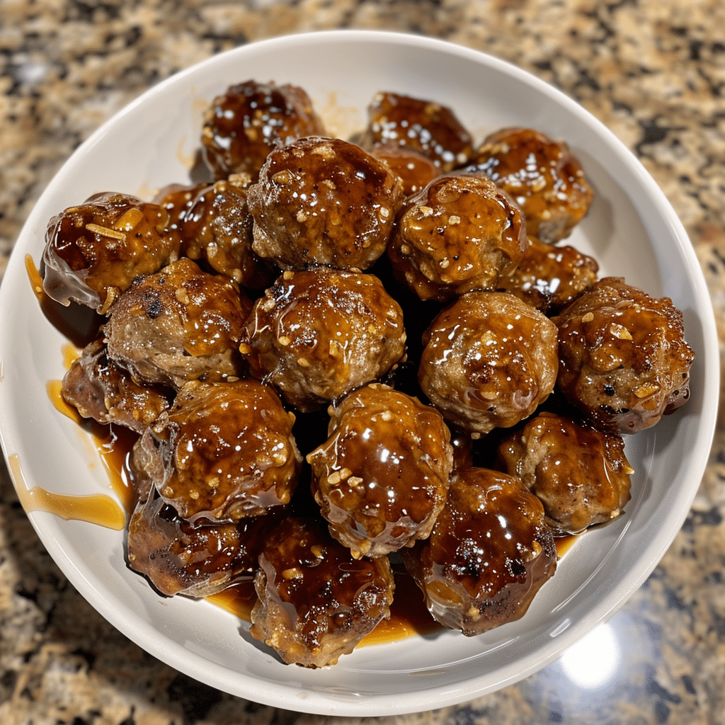How to make Maple Bourbon Whiskey Glazed Meatballs — key cooking step