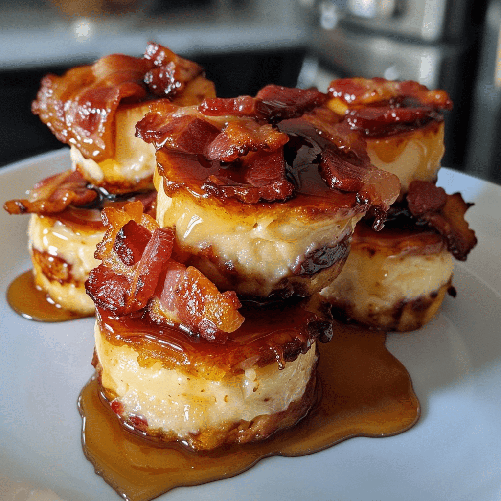 How to make Maple Whiskey Glazed Bacon Cheesecake Bites — key cooking step