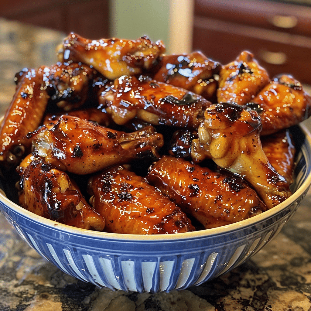 How to make Maple Whiskey Glazed Chicken Wings with Spicy Honey Drizzle β key cooking step