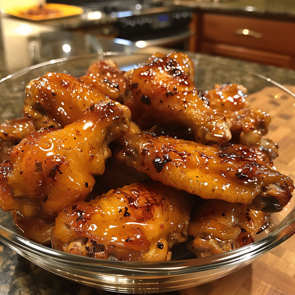 Maple Whiskey Glazed Chicken Wings with Spicy Honey Drizzle — restaurant-quality recipe photo