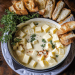 Melty Three-Cheese Fondue with Herb Dippers — restaurant-quality recipe photo