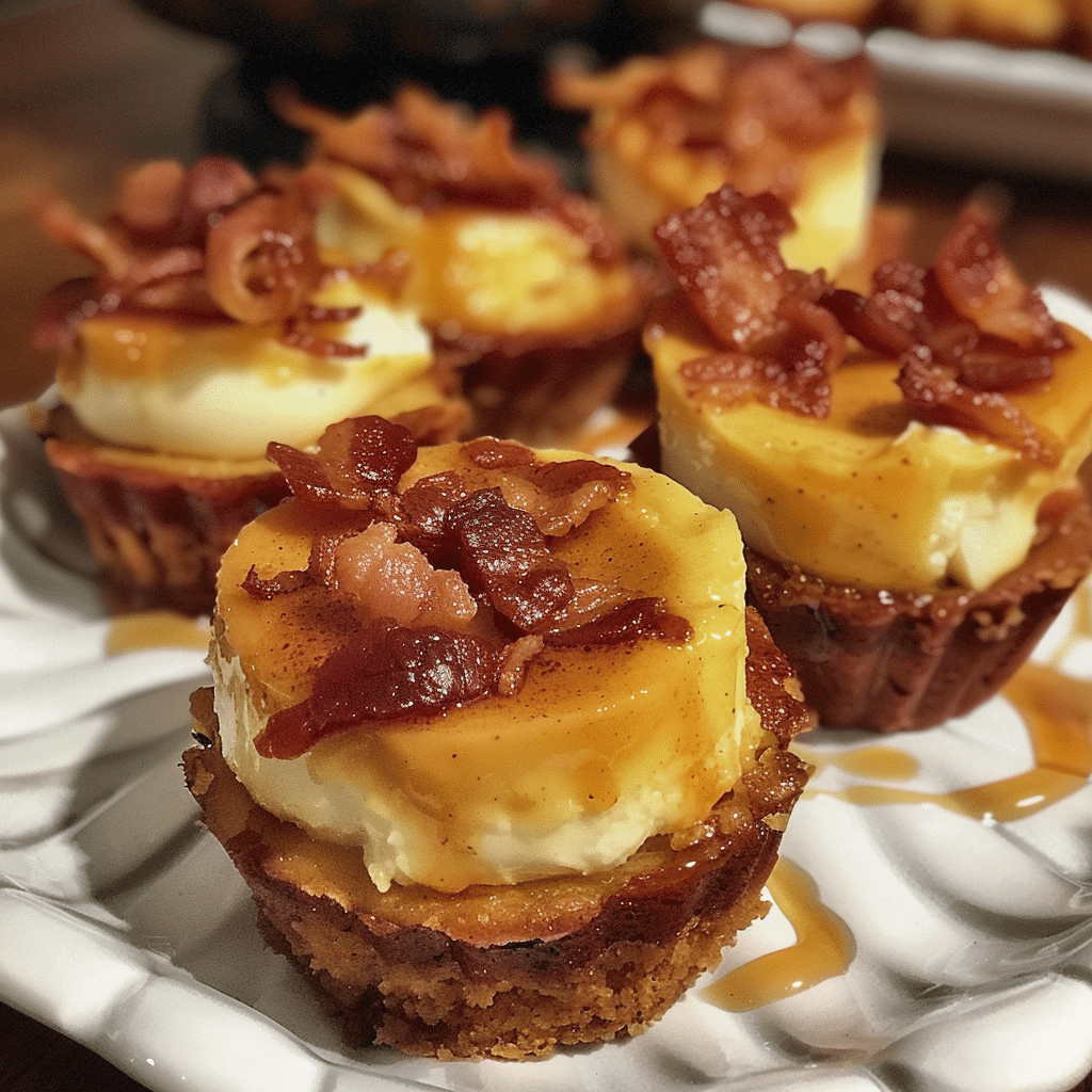Pumpkin Spice Bacon Cheesecake Bites with Maple Drizzle — restaurant-quality recipe photo