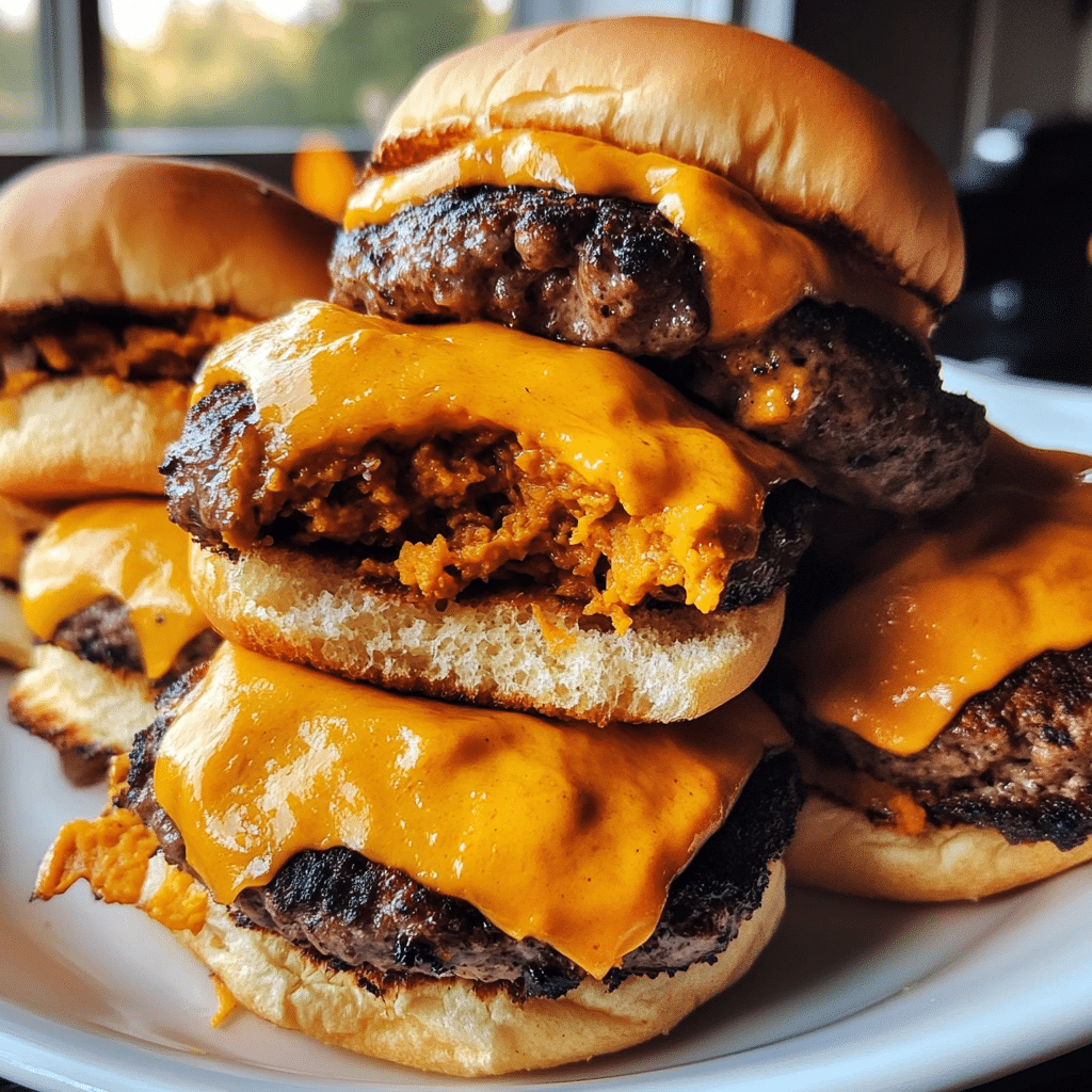 Savory Pumpkin Cheeseburger Sliders with Spicy Aioli — restaurant-quality recipe photo