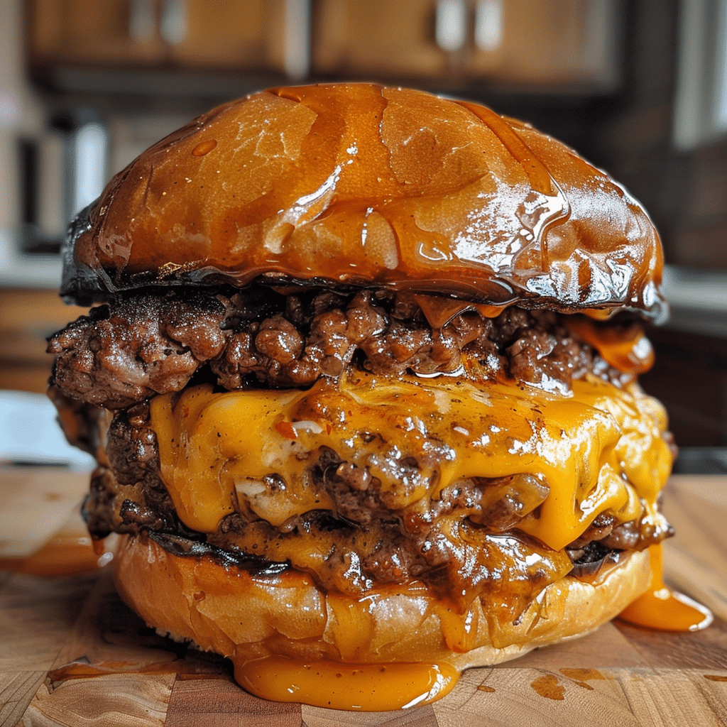 How to make Savory Pumpkin Chili Cheese Burger with Spicy Maple Drizzle β key cooking step