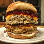 Savory Thanksgiving Leftover Burger Stack — restaurant-quality recipe photo