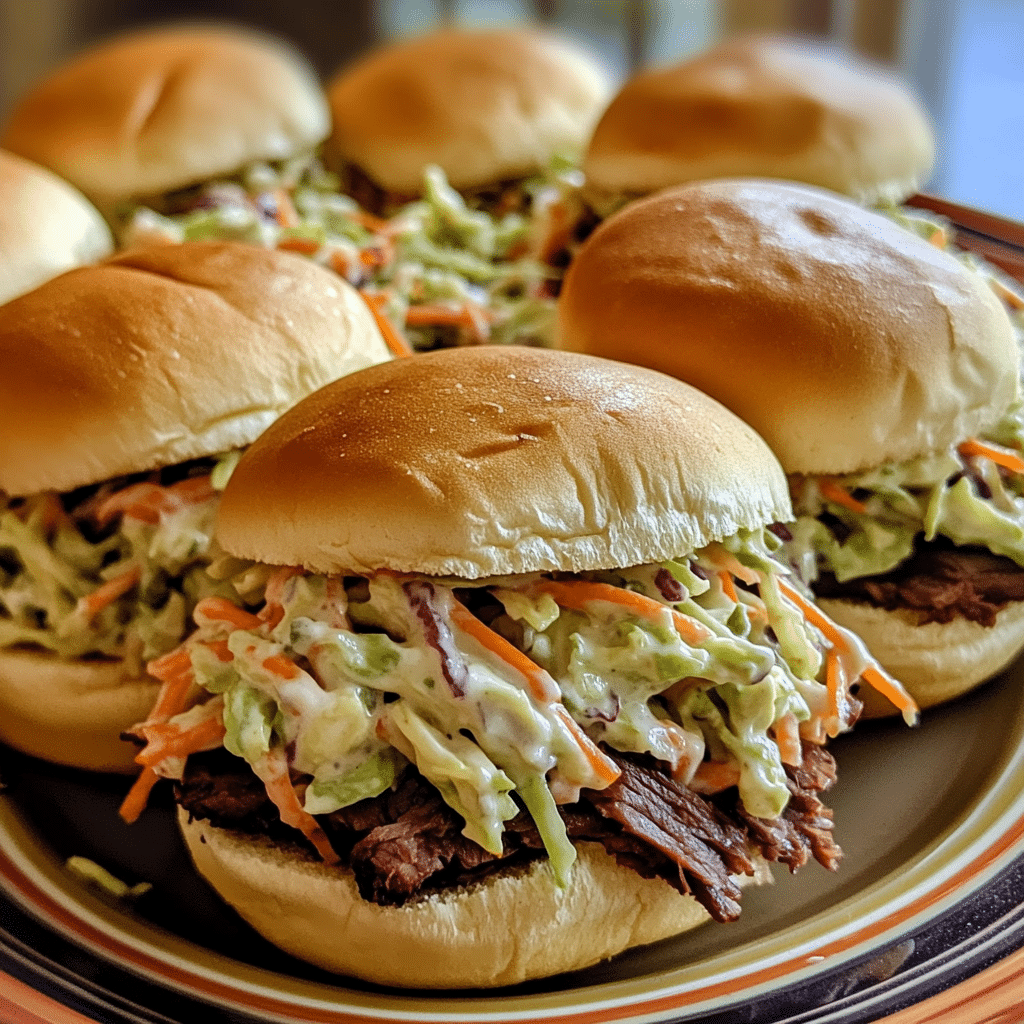 Smoked Chipotle Brisket Sliders with Creamy Slaw for Tailgating — restaurant-quality recipe photo