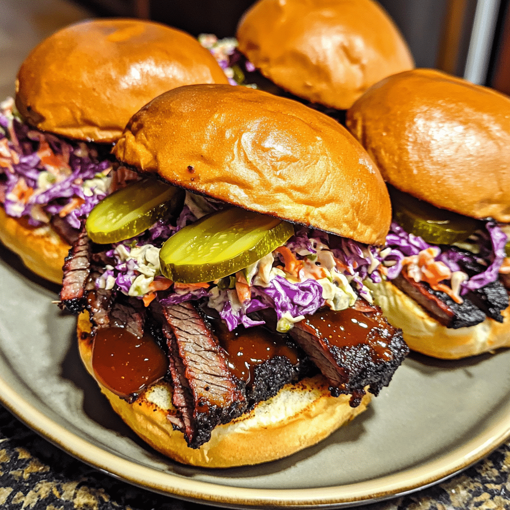 Smoked Maple BBQ Brisket Sandwiches — restaurant-quality recipe photo
