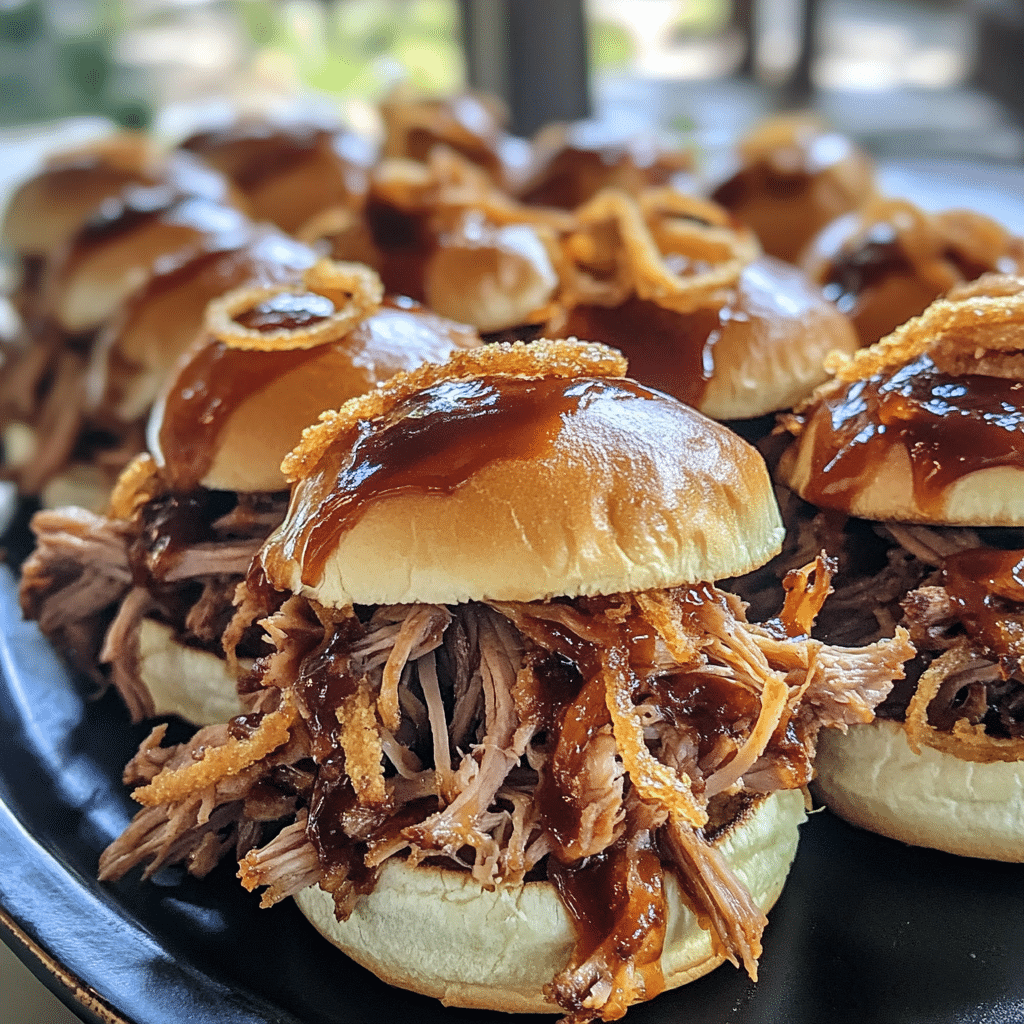 Smoky Applewood Pulled Pork Sliders with Tangy BBQ Sauce — restaurant-quality recipe photo