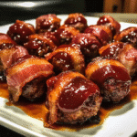 Smoky BBQ Bacon-Wrapped Meatballs with Tangy Sauce — restaurant-quality recipe photo