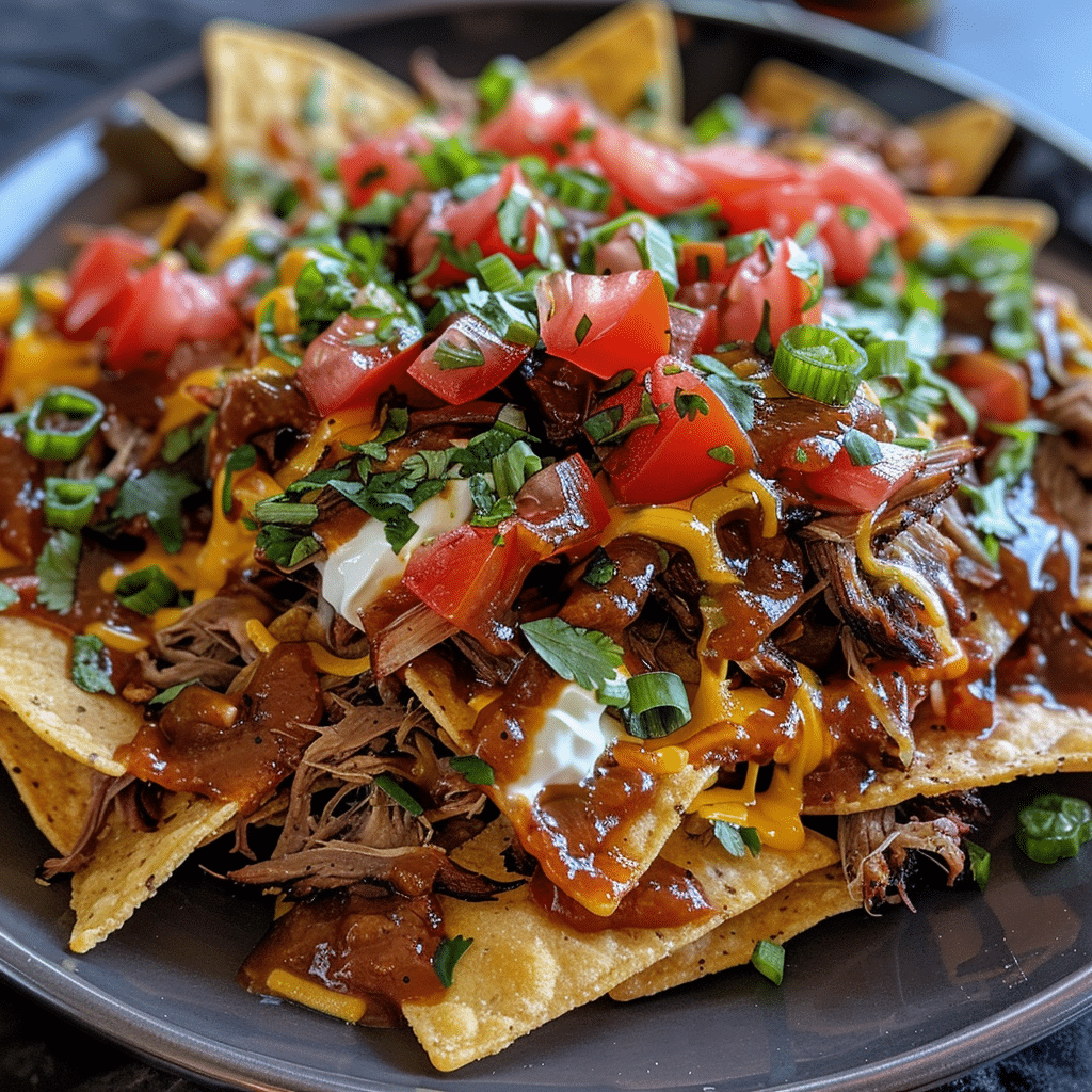 How to make Smoky BBQ Brisket Nachos with Cheddar Wave — key cooking step