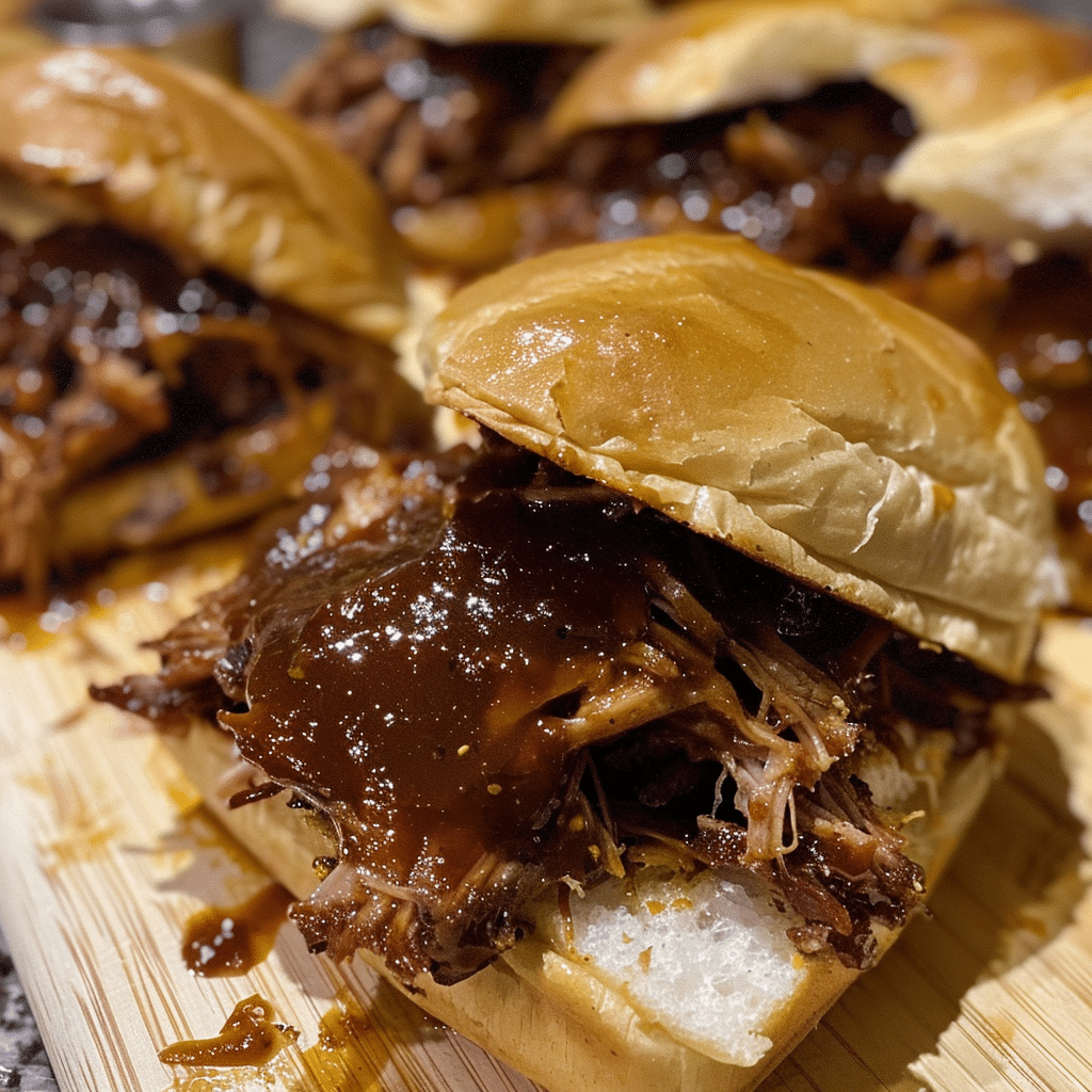 How to make Smoky BBQ Pulled Pork Sliders with Maple Mustard Sauce β key cooking step
