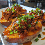 Smoky BBQ Pulled Pork Stuffed Sweet Potatoes — restaurant-quality recipe photo