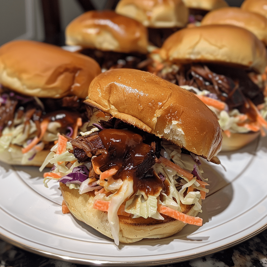 Smoky Bourbon BBQ Brisket Sliders with Tangy Coleslaw — restaurant-quality recipe photo