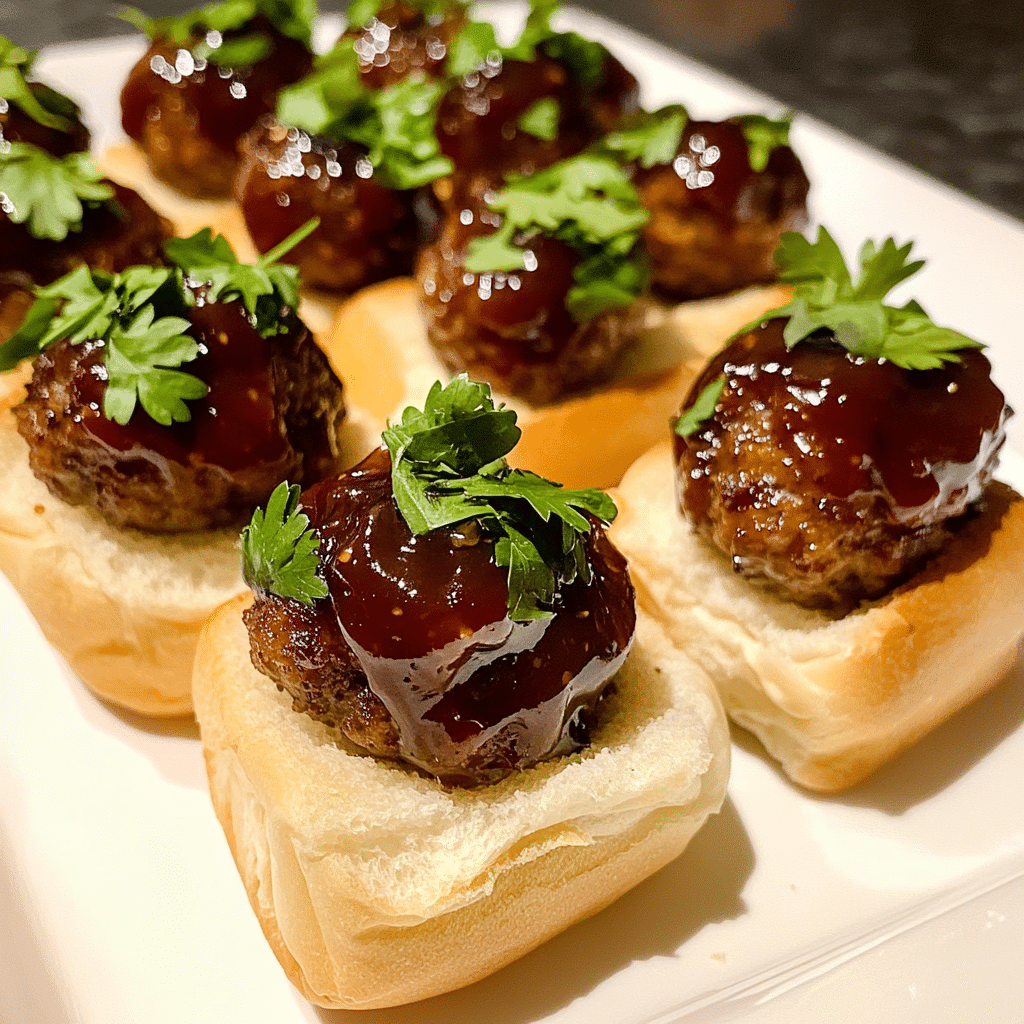 Smoky Bourbon BBQ Meatball Sliders — restaurant-quality recipe photo