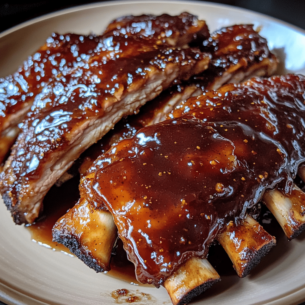 Smoky Maple Bourbon Glazed Ribs with Tangy BBQ Sauce — restaurant-quality recipe photo
