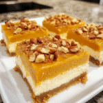 Spiced Honey Pumpkin Cheesecake Bars with Nutty Crust — restaurant-quality recipe photo