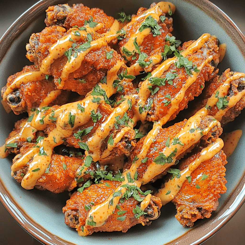 How to make Spicy Beer-Battered Chicken Wings with Tangy Sauce — key cooking step