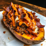 Juicy BBQ Cheeseburger Stuffed Sweet Potatoes — restaurant-quality recipe photo