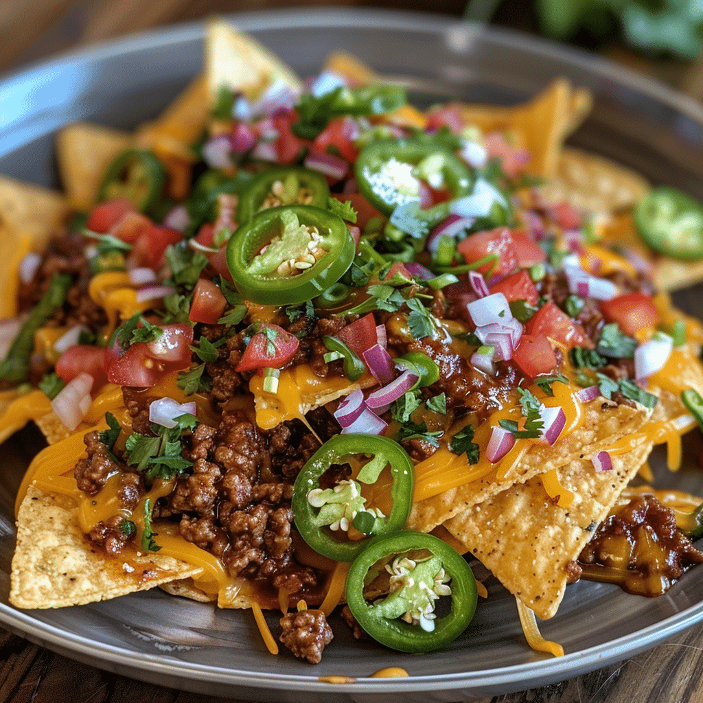 How to make Spicy Ghost Pepper Chili Cheese Nachos — key cooking step