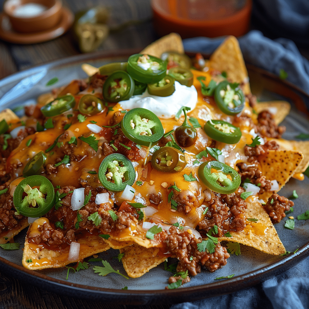 Spicy Ghost Pepper Chili Cheese Nachos — restaurant-quality recipe photo