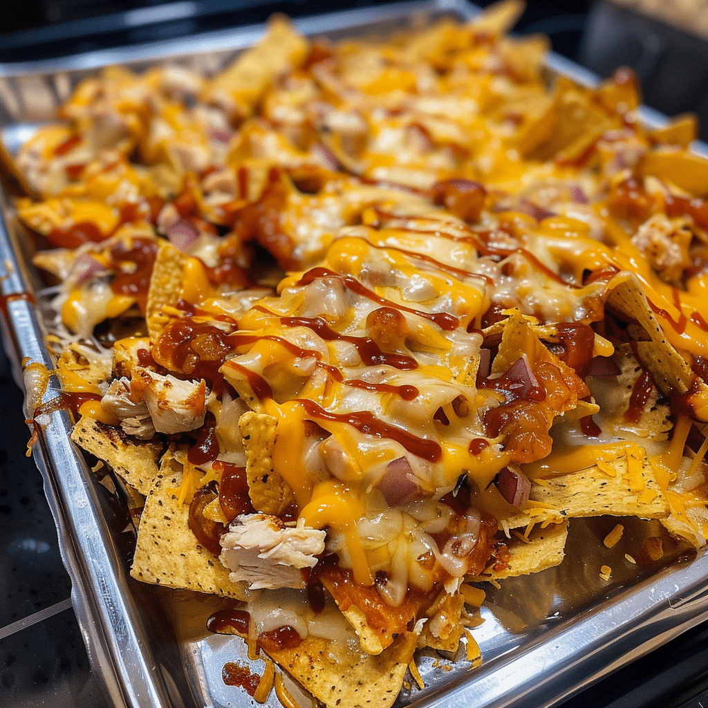 Spicy Maple BBQ Chicken Nachos with Cheesy Explosion — restaurant-quality recipe photo