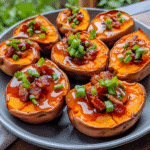Spicy Maple Glazed Bacon Stuffed Sweet Potatoes — restaurant-quality recipe photo