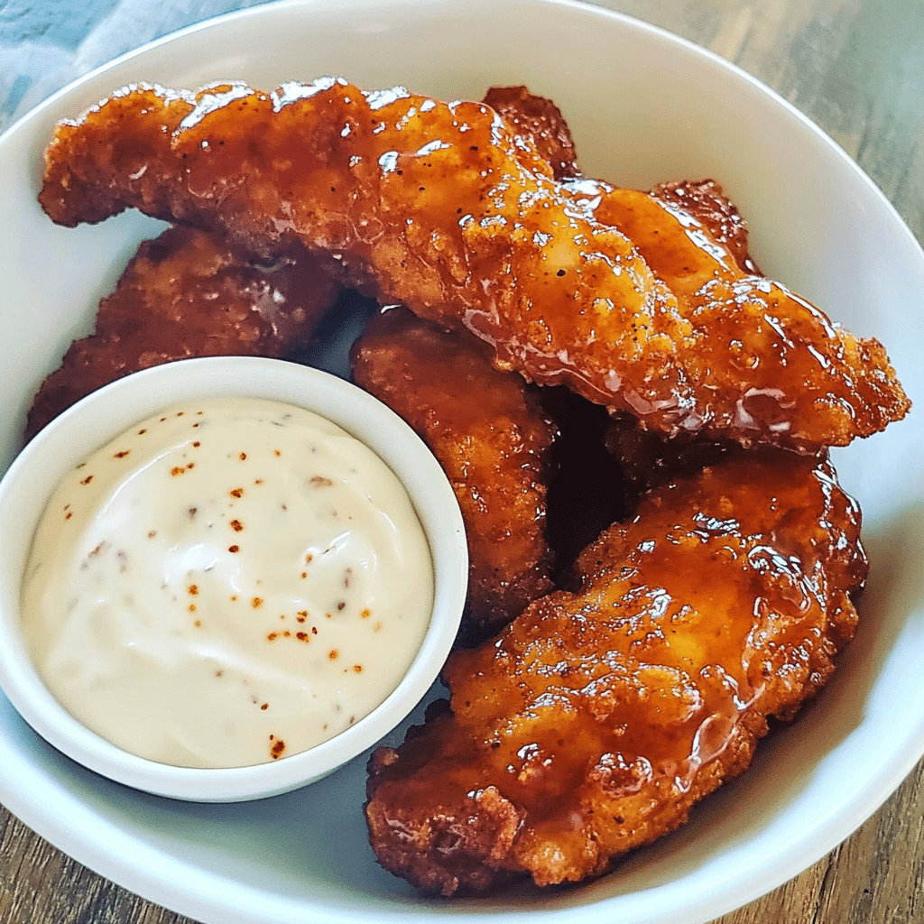 Spicy Maple Glazed Chicken Tenders with Sweet Dip — restaurant-quality recipe photo