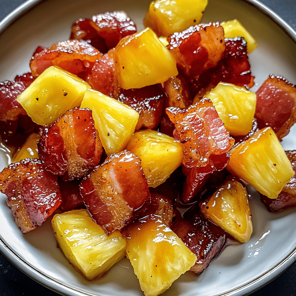 How to make Spicy Maple Honey Bacon Pineapple Bites — key cooking step