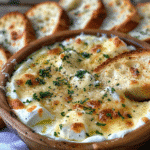 Three-Cheese Garlic Bread Dip with Crispy Crust — restaurant-quality recipe photo