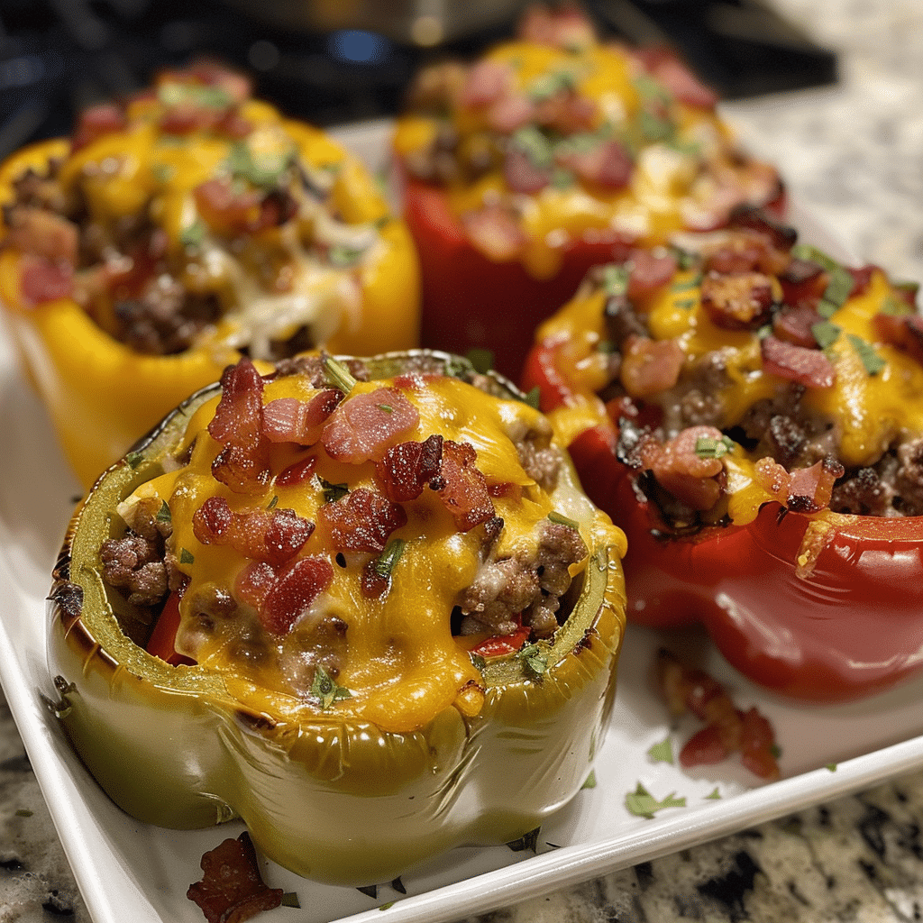 Ultimate Bacon Cheeseburger Stuffed Peppers — restaurant-quality recipe photo