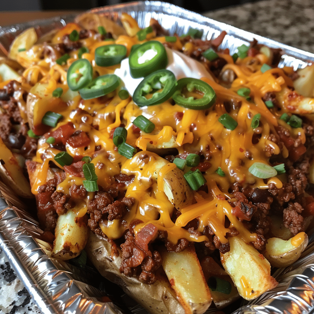 How to make Ultimate Chili Cheese Fries Explosion — key cooking step