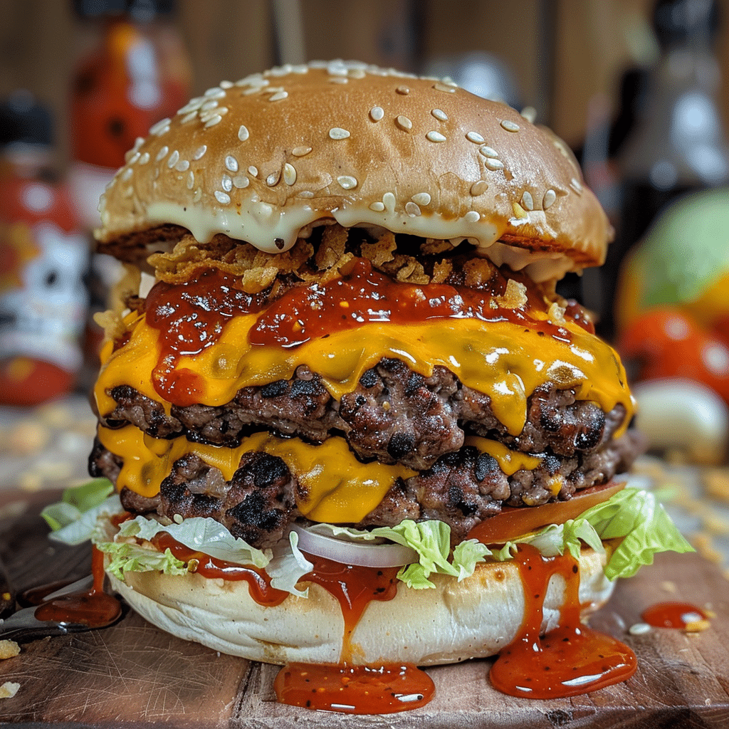 Ultimate Halloween Horror Burger with Ghost Pepper Sauce — restaurant-quality recipe photo
