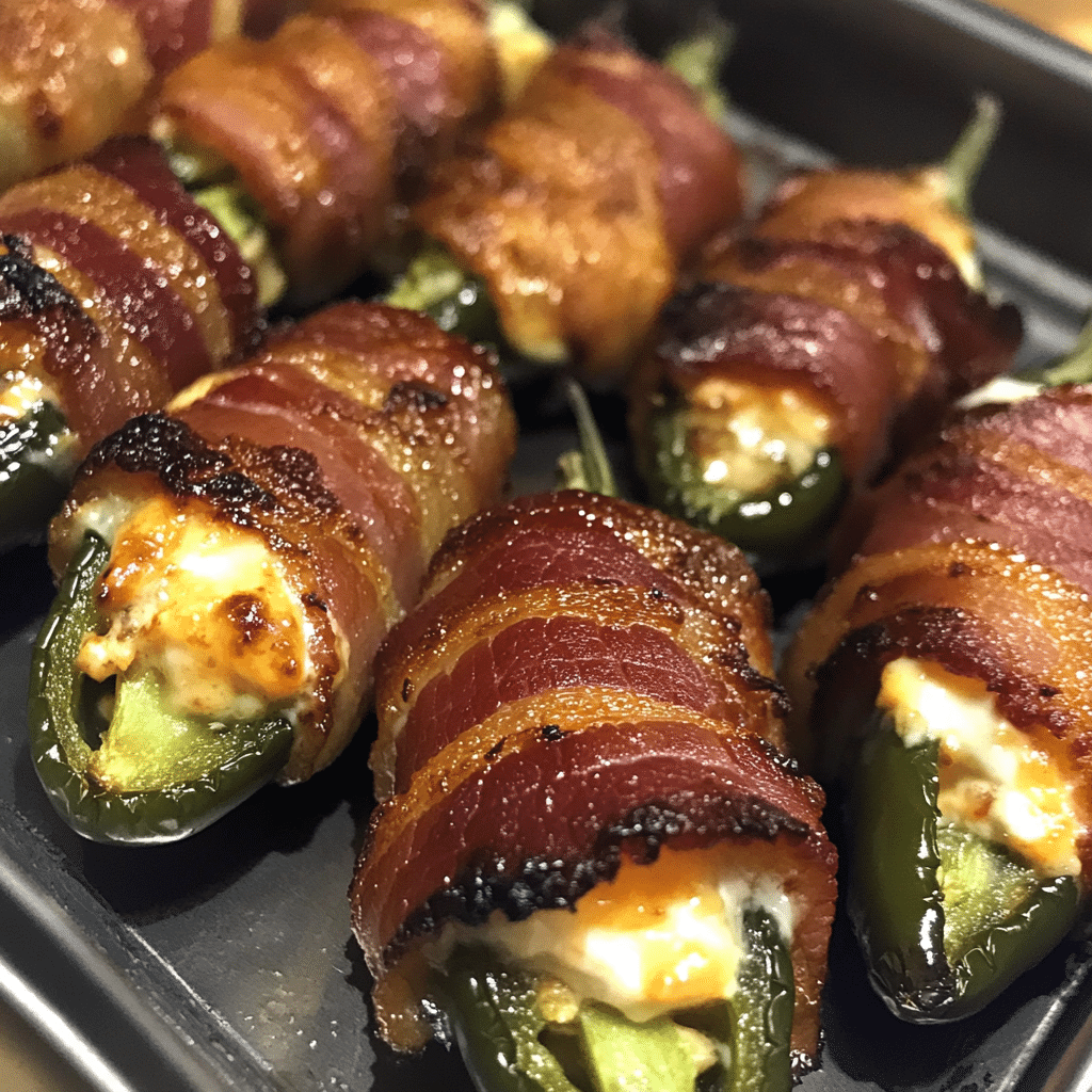 How to make Whiskey-Glazed Bacon-Wrapped Jalapeño Poppers — key cooking step