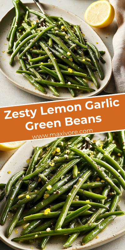 Zesty Lemon Garlic Green Beans