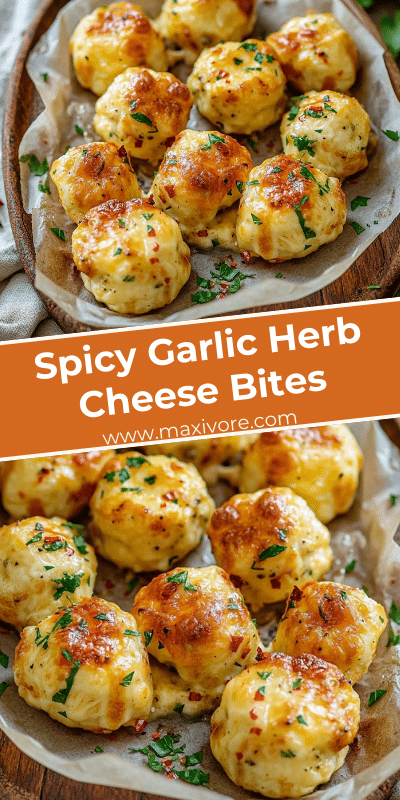 Spicy Garlic Herb Cheese Bites