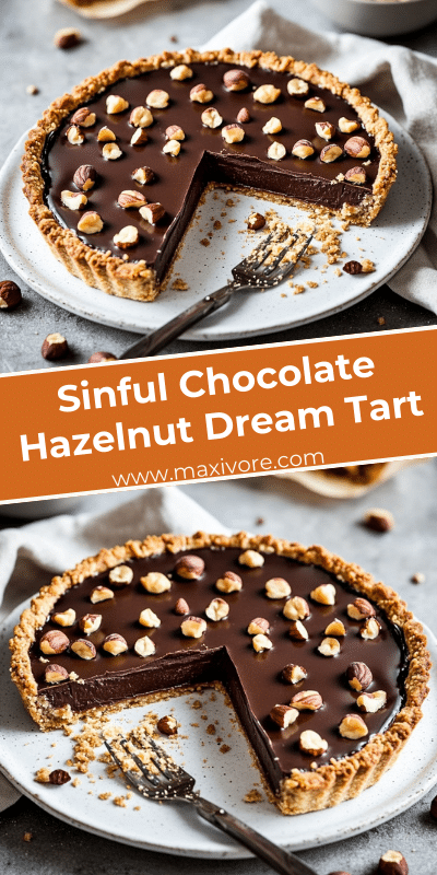 Sinful Chocolate Hazelnut Dream Tart