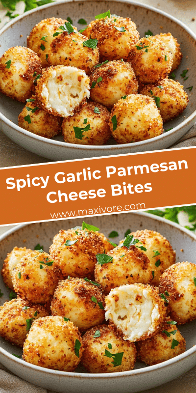 Spicy Garlic Parmesan Cheese Bites