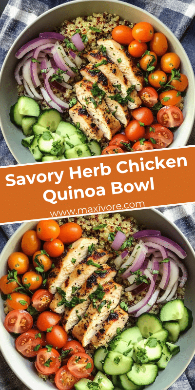 Savory Herb Chicken Quinoa Bowl