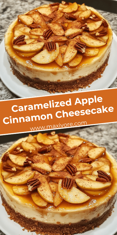Caramelized Apple Cinnamon Cheesecake