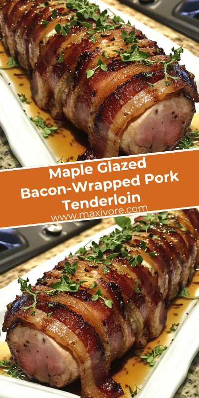 Maple Glazed Bacon-Wrapped Pork Tenderloin