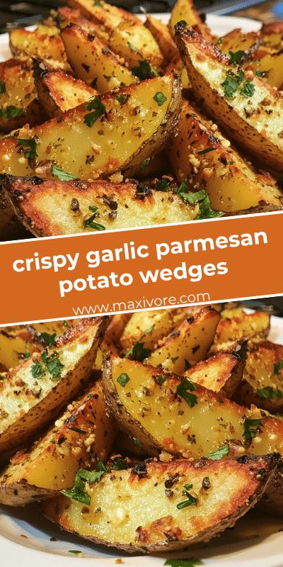 crispy garlic parmesan potato wedges