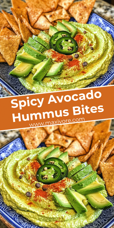 Spicy Avocado Hummus Bites